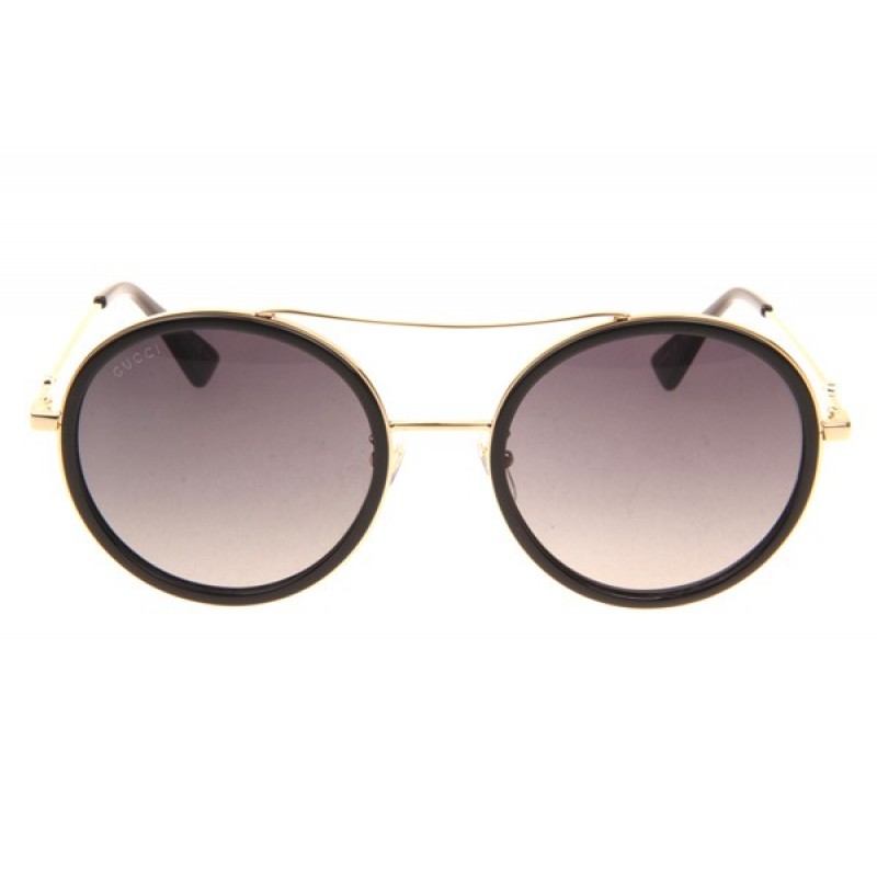 Gucci GG0061S Sunglasses In Black Gold Gradient Grey