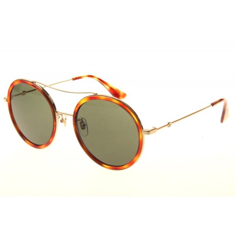 Gucci GG0061S Sunglasses In Tortoise Gold Green