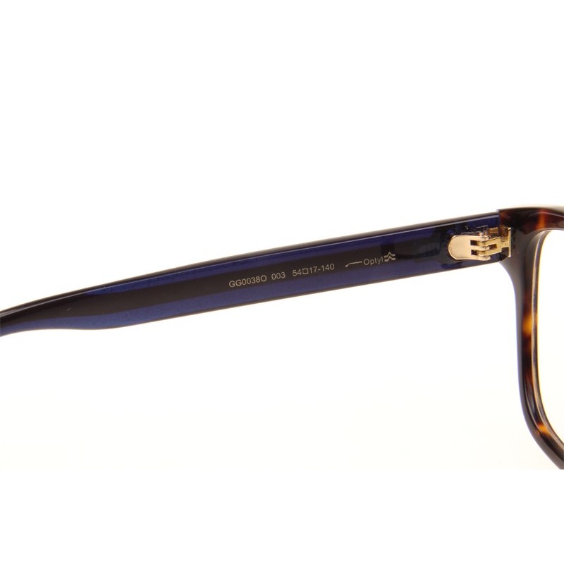 Gucci GG0038O Eyeglasses In Tortoise Blue