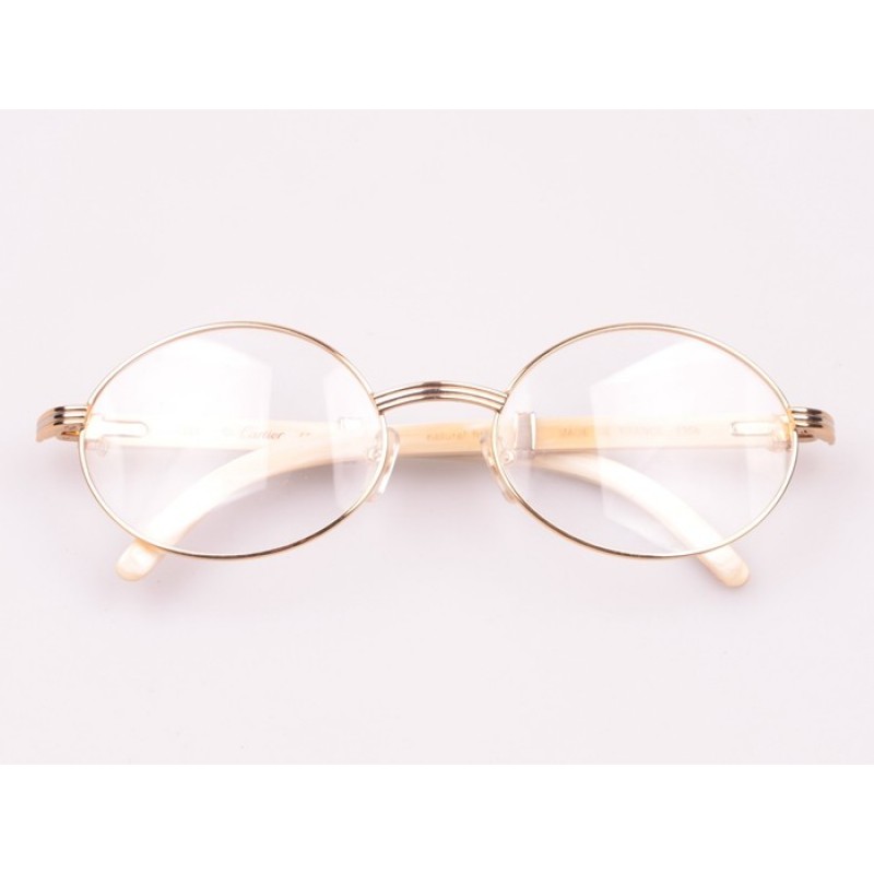 Cartier 7550178 White Buffalo Eyeglasses