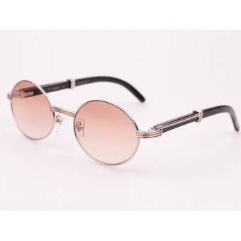 Cartier 7550178 Black Buffalo Sunglasses In Silver...