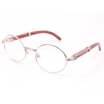 Cartier 7550178 Wood Eyeglasses In Silver