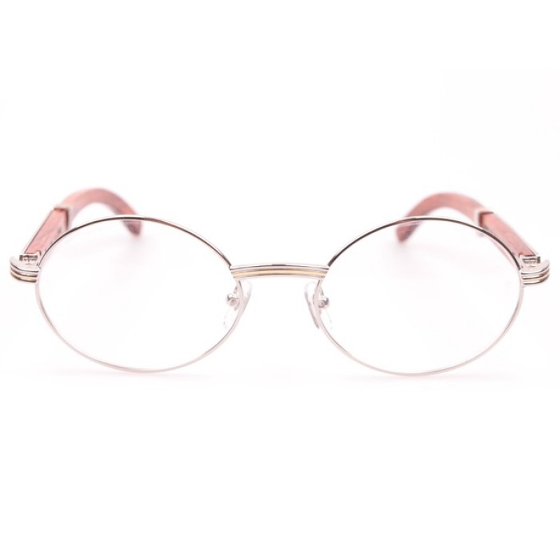 Cartier 7550178 Wood Eyeglasses In Silver