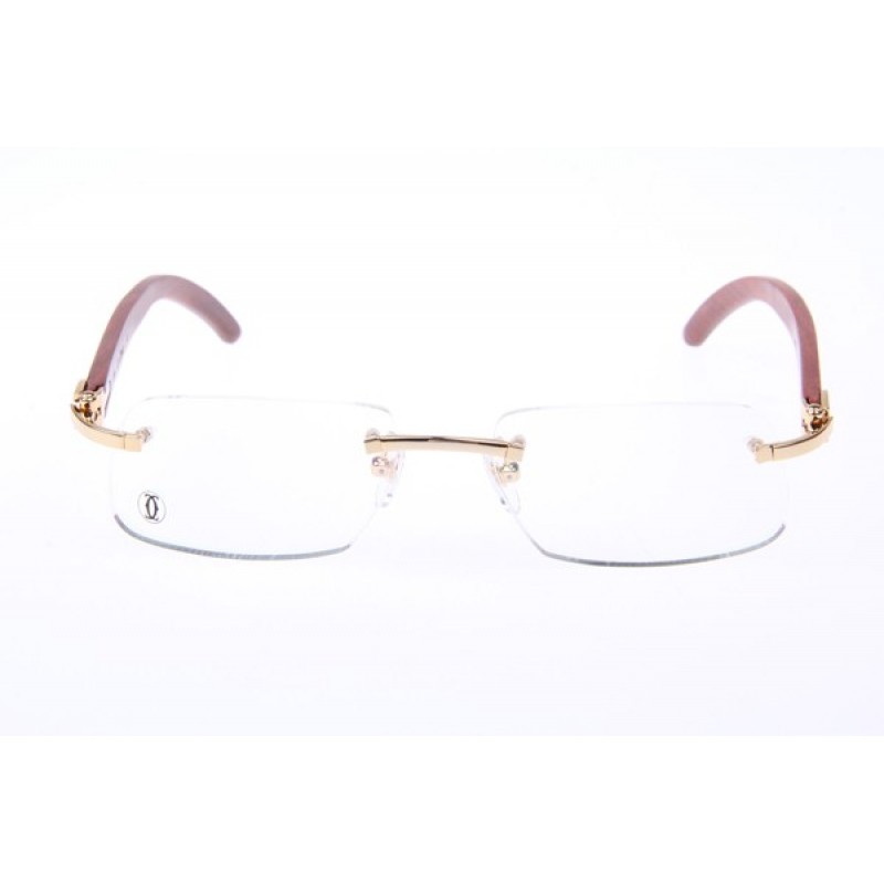 Cartier 4189706 Wood Eyeglasses In Gold