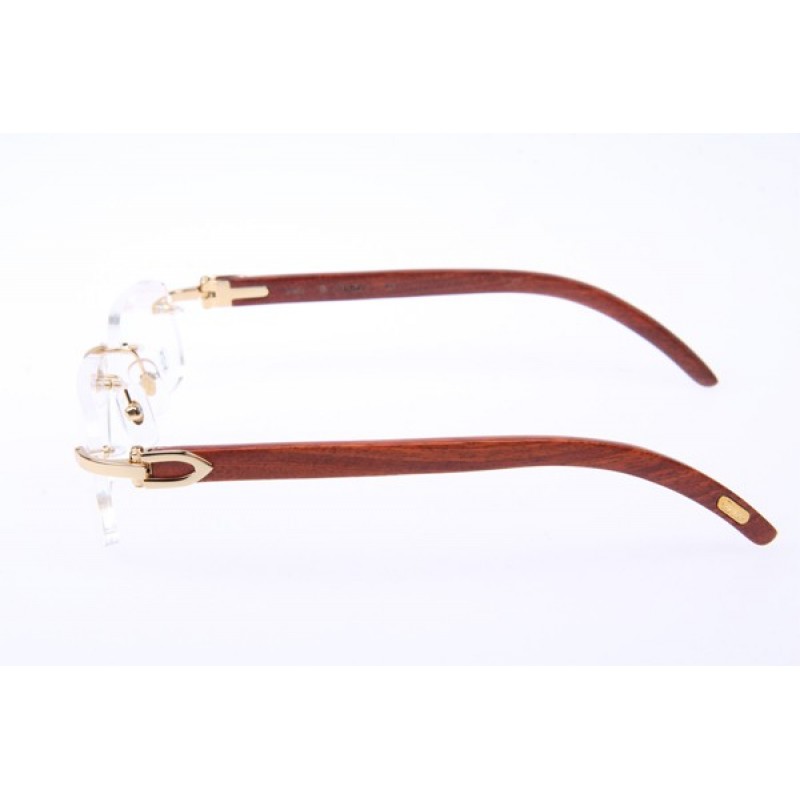 Cartier 4189706 Wood Eyeglasses In Gold