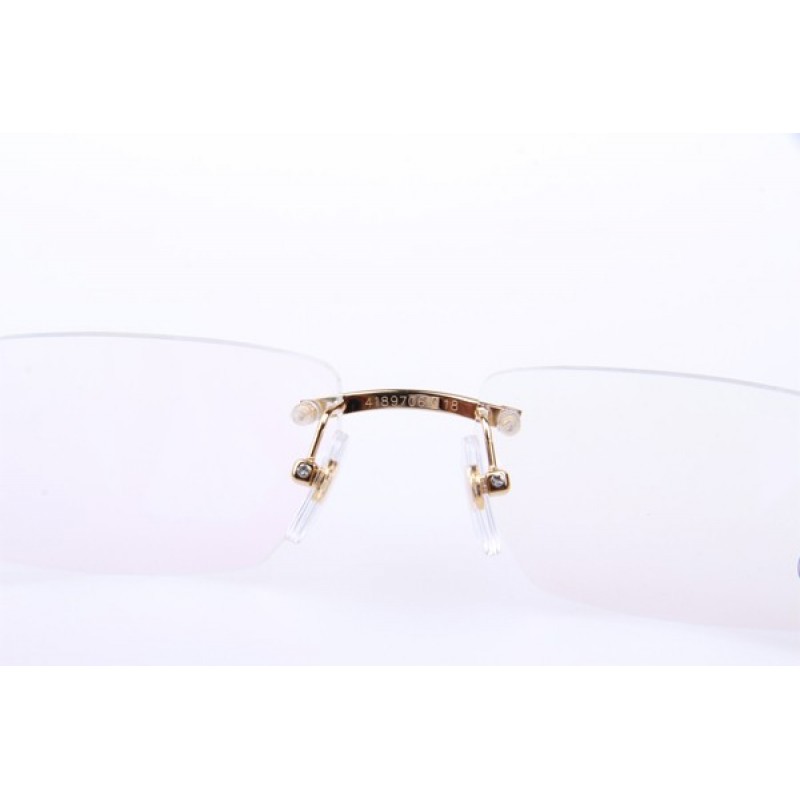 Cartier 4189706 Wood Eyeglasses In Gold