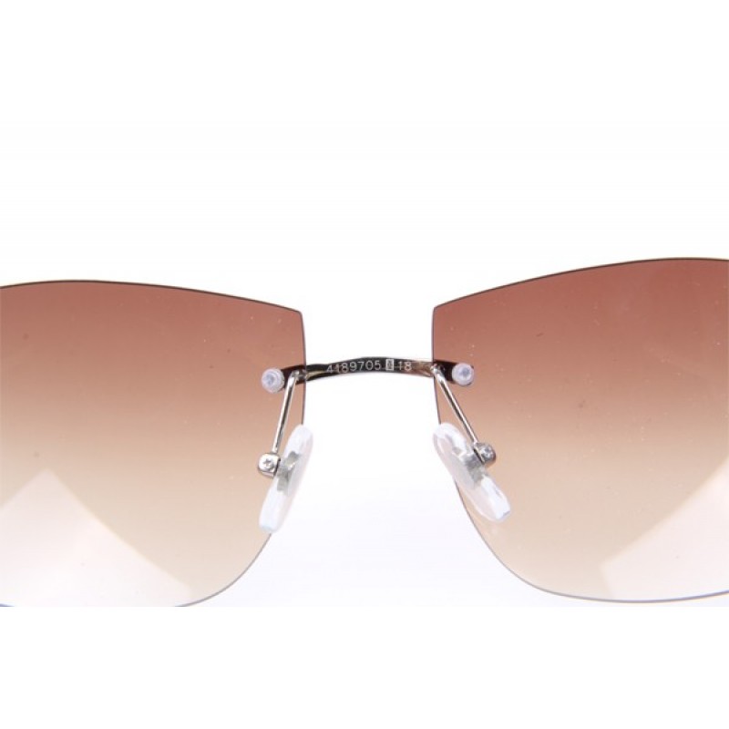 Cartier 4189705 White Cattle Horn sunglasses in Silver