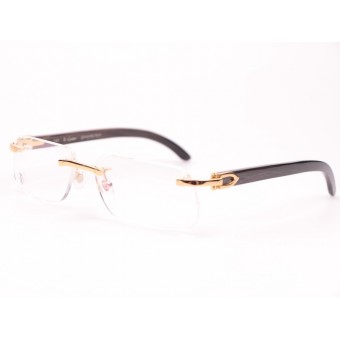 Cartier 4189706 Black Buffalo Eyeglasses In Gold