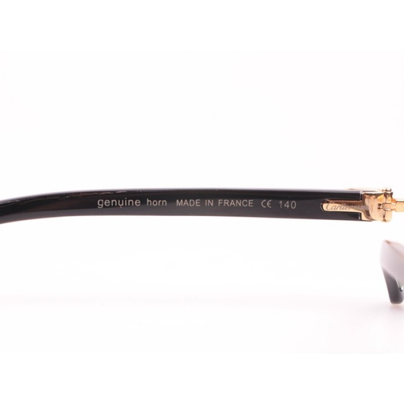 Cartier 4189706 Black Buffalo Eyeglasses In Gold