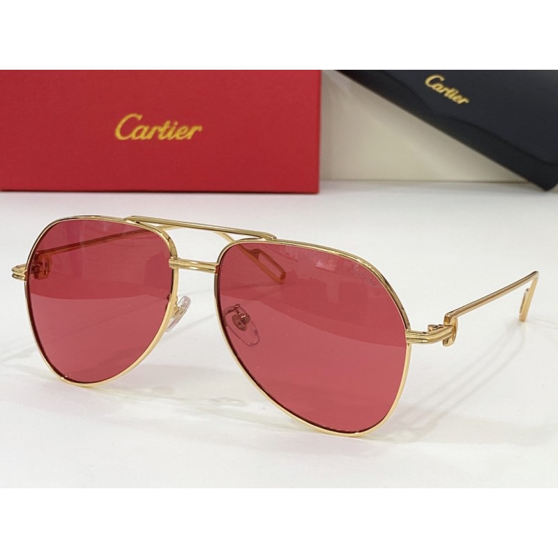Cartier CT0110S Sunglasses In Gold Pink