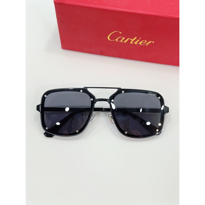 Cartier CT0194S Sunglasses In Black Gray