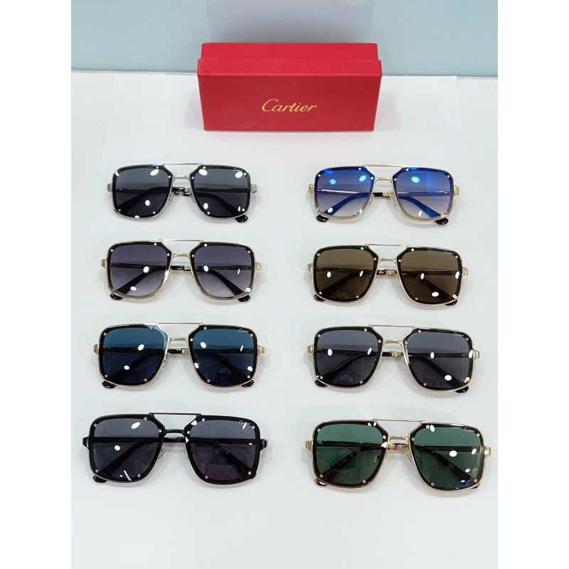 Cartier CT0194S Sunglasses In Gold Gradient Blue