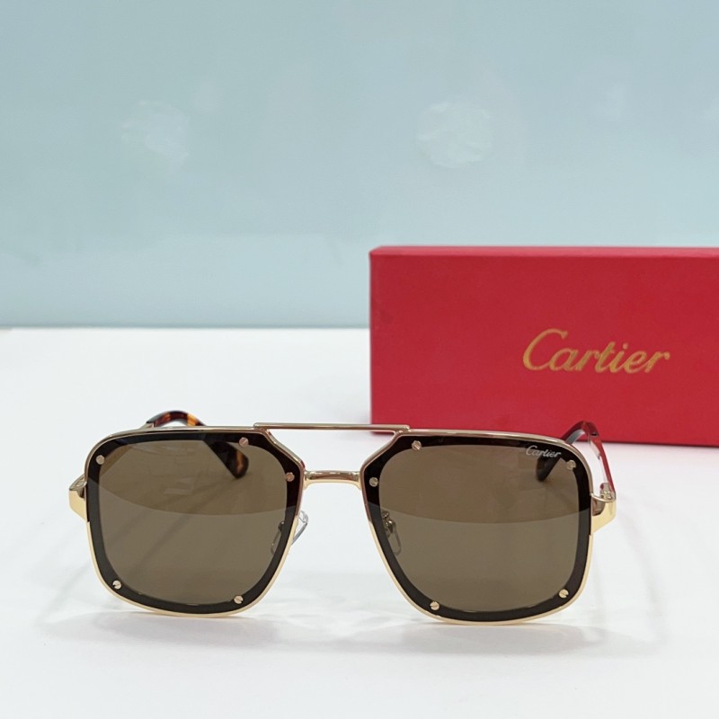 Cartier CT0194S Sunglasses In Gold Tan