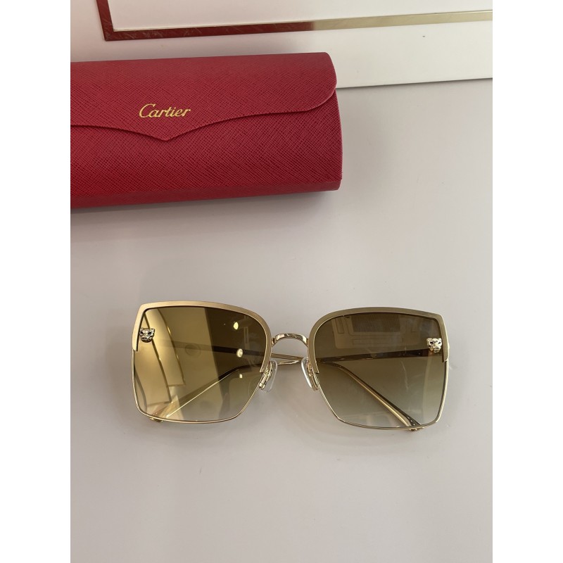 Cartier CT0199s Sunglasses In Gold Gradient Gold