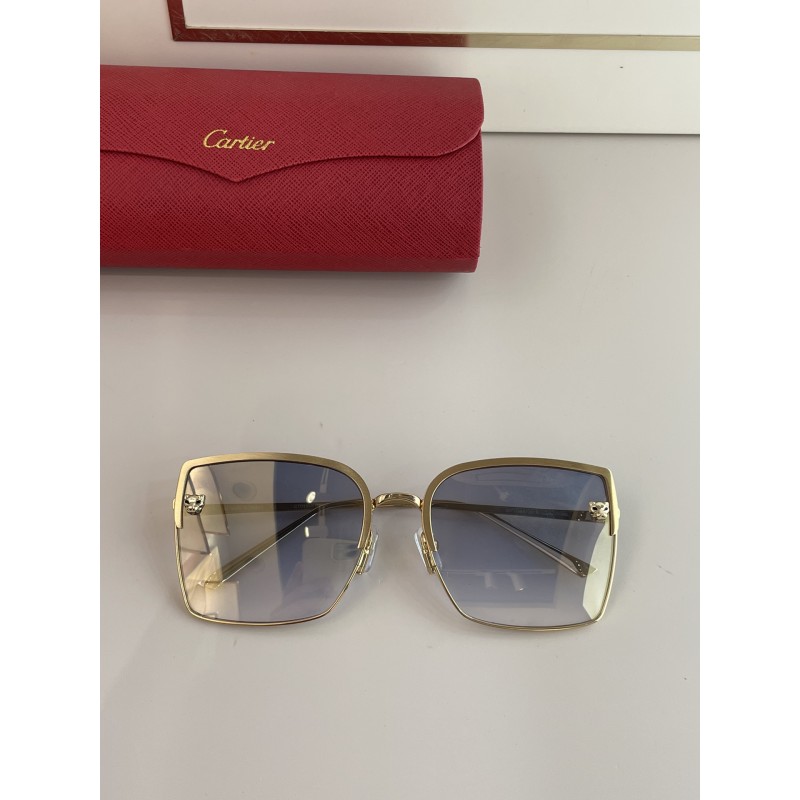 Cartier CT0199s Sunglasses In Gold Gradient Gray