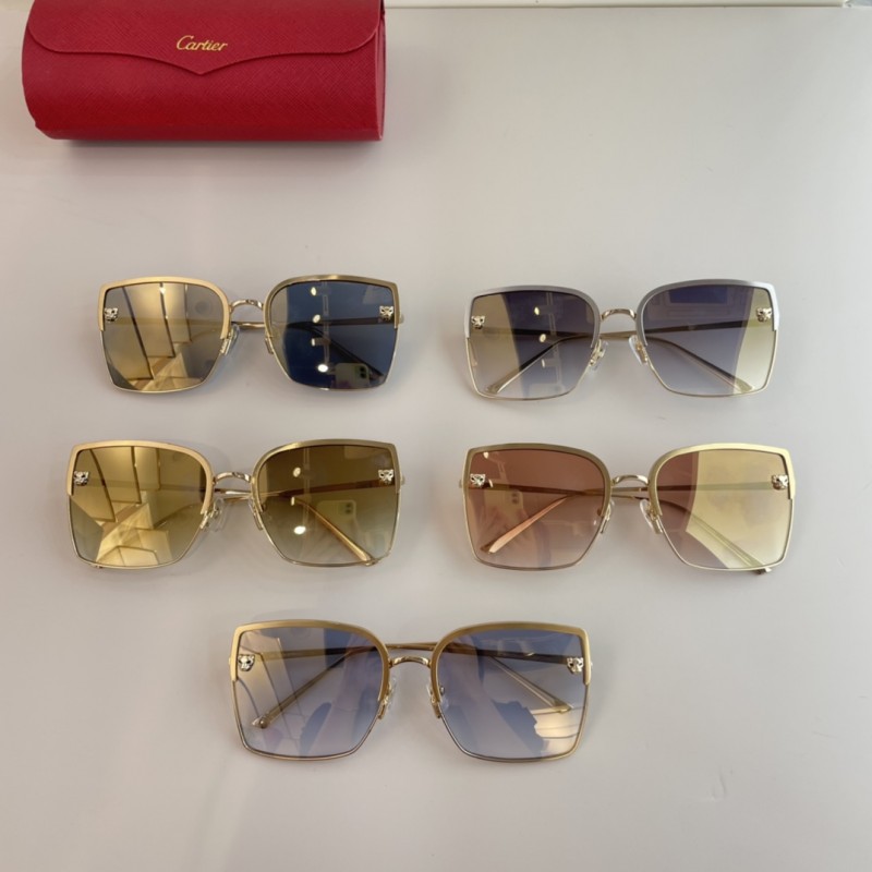 Cartier CT0199s Sunglasses In Gold Gray