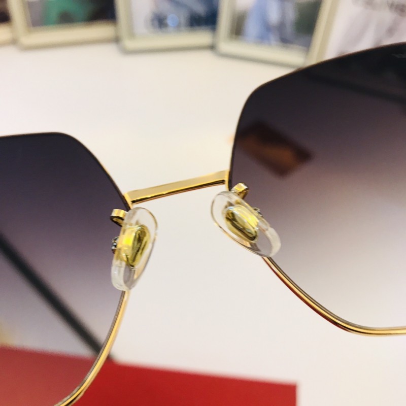 Cartier CT0267S Sunglasses In Gold Gradient Gray