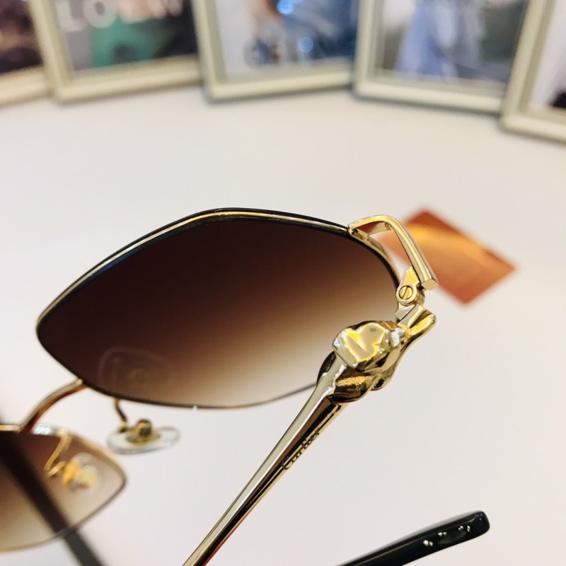 Cartier CT0267S Sunglasses In Gold Gradient Tea