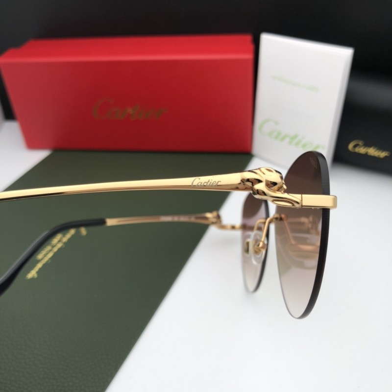 Cartier CT0269S Sunglasses In Gold Gradient Gray