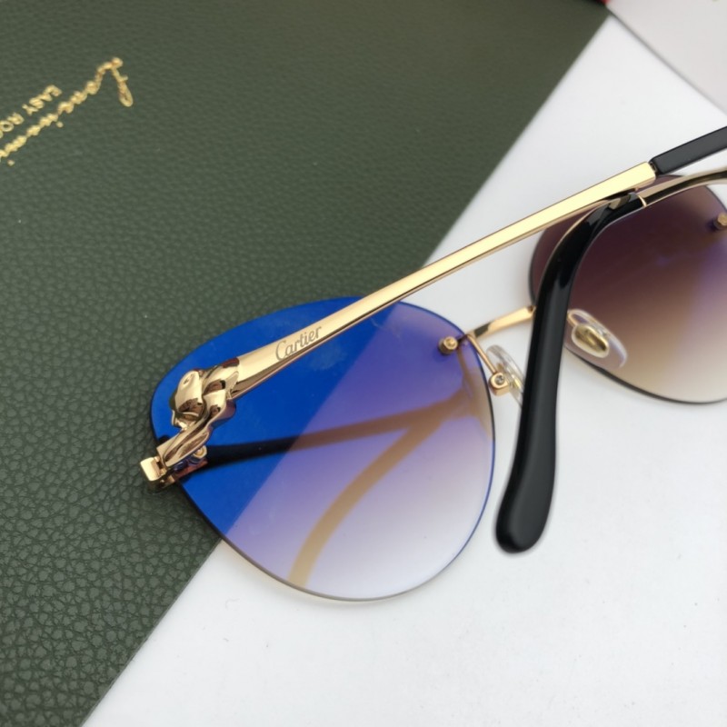Cartier CT0269S Sunglasses In Gold Gradient Tan