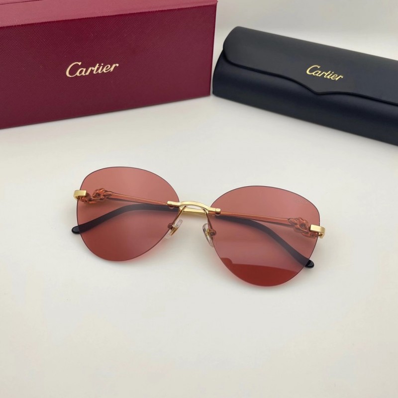 Cartier CT0269S Sunglasses In Gold Pink