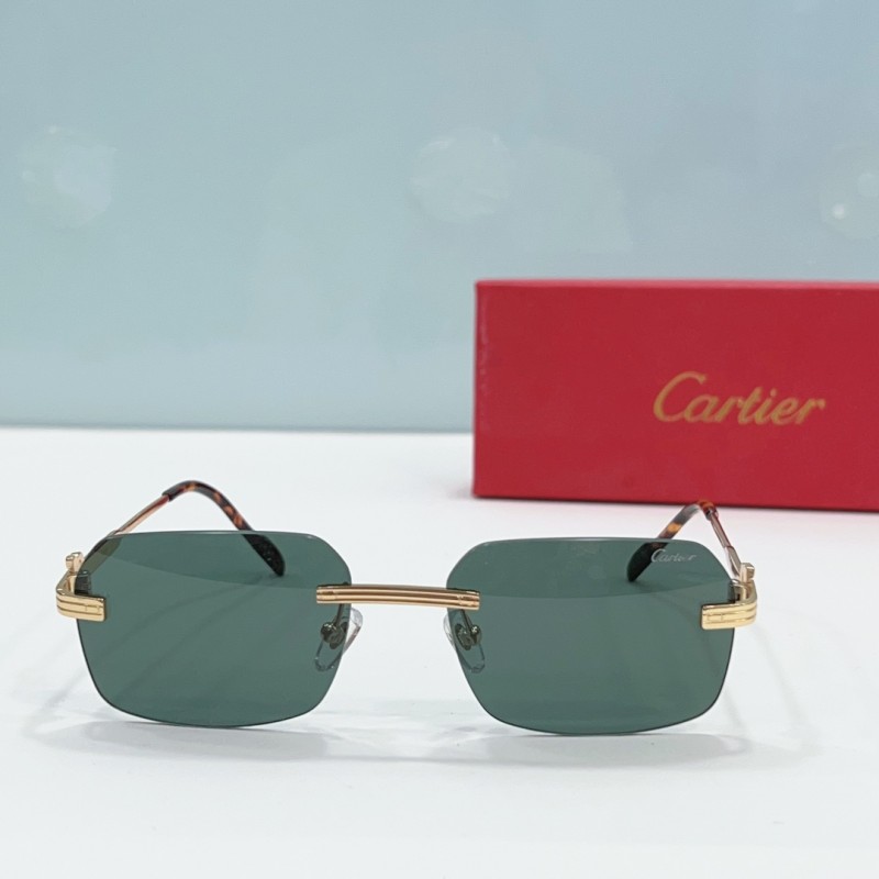 Cartier CT0271S Sunglasses In Gold Dark Green