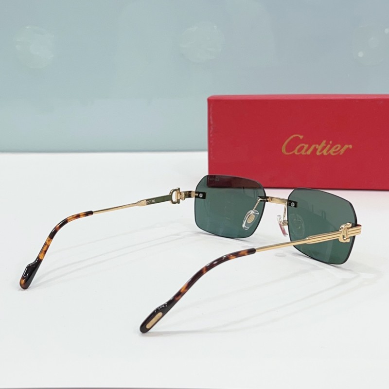 Cartier CT0271S Sunglasses In Gold Dark Green