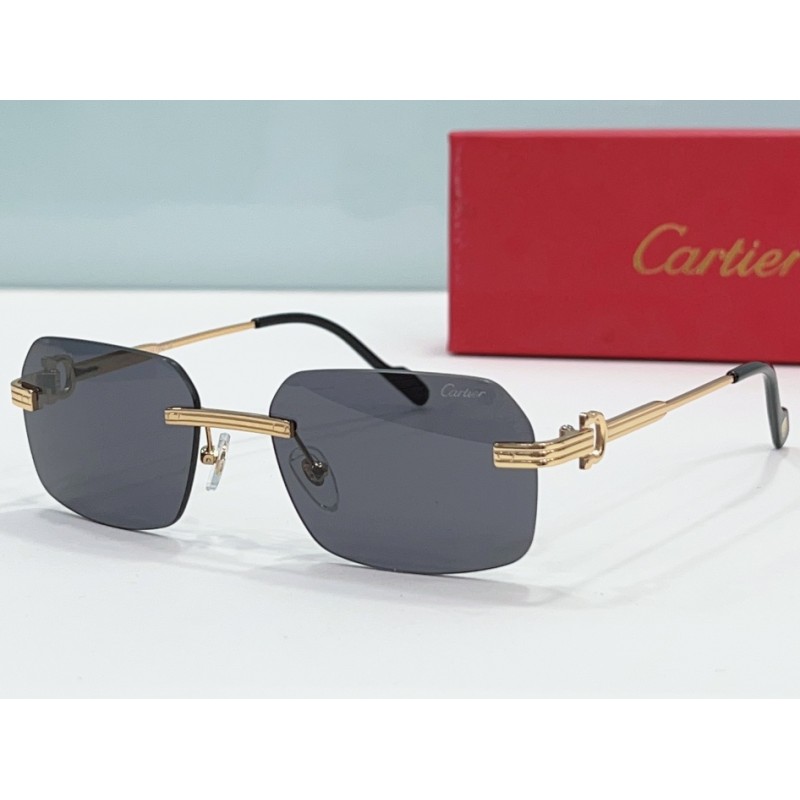 Cartier CT0271S Sunglasses In Gold Gray