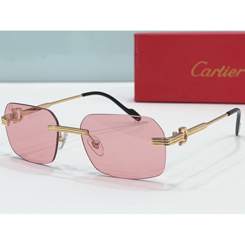Cartier CT0271S Sunglasses In Gold Pink