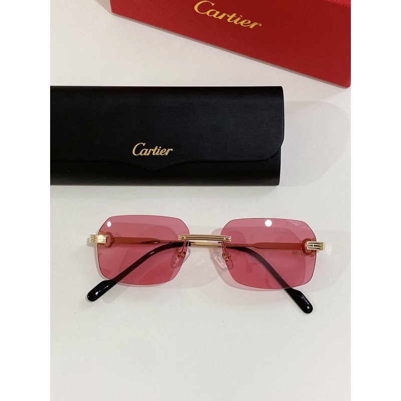 Cartier CT0271S Sunglasses In Gold Pink
