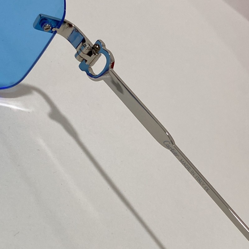 Cartier CT0271S Sunglasses In Silver Blue