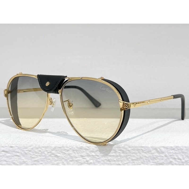 Cartier CT0296S Sunglasses In Black Gold Gradient ...