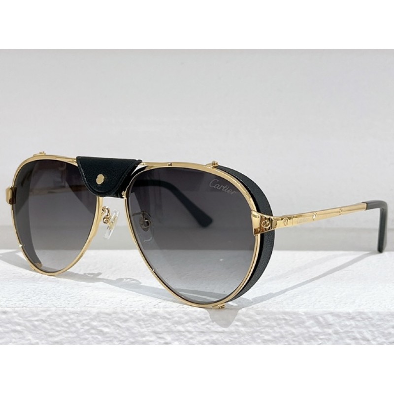 Cartier CT0296S Sunglasses In Black Gold Gradient ...