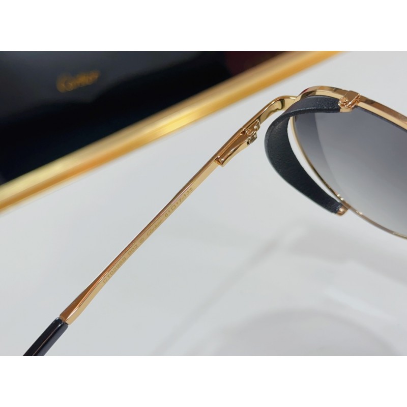 Cartier CT0296S Sunglasses In Black Gold Gradient Tan