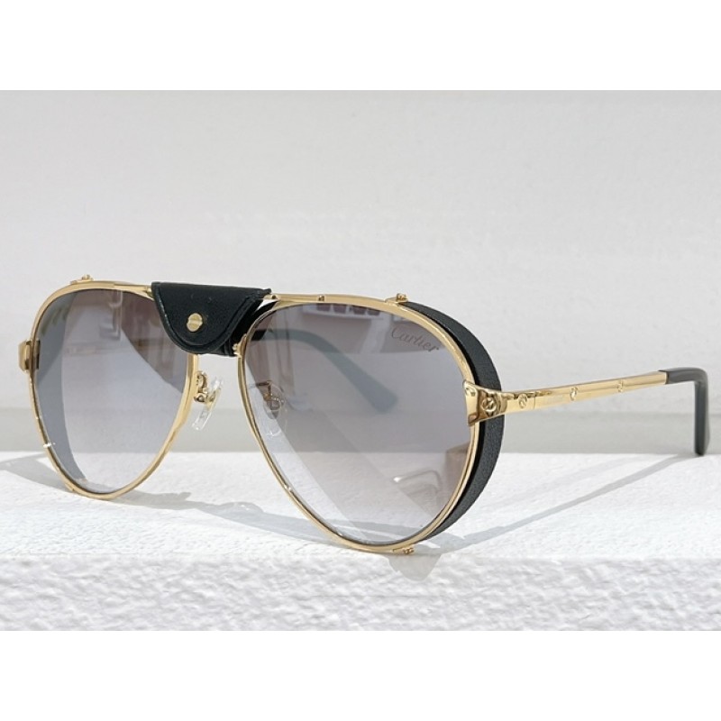 Cartier CT0296S Sunglasses In Black Gold Mercury S...