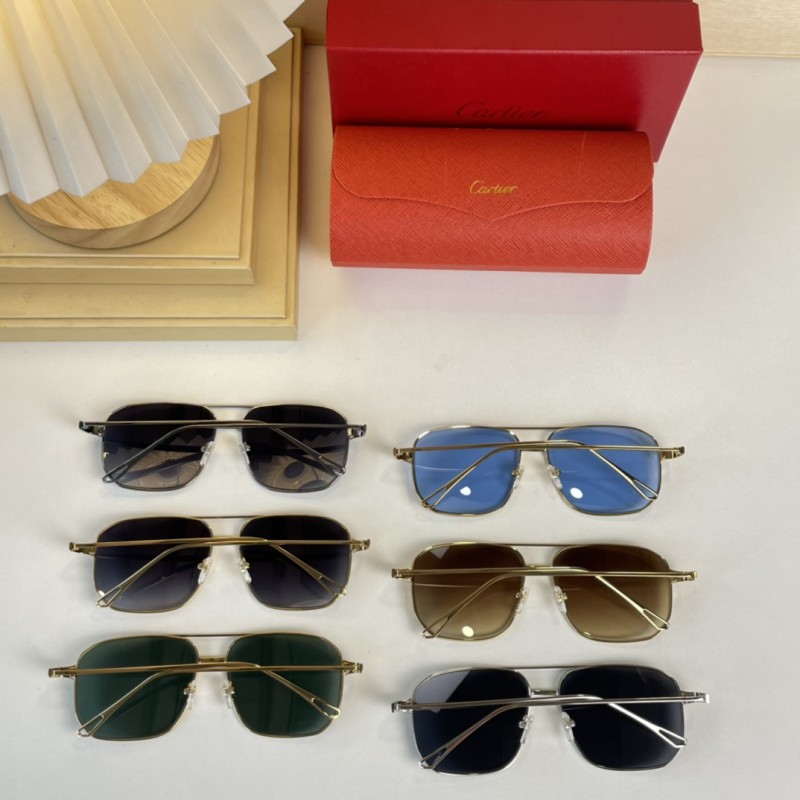 Cartier CT0297S Sunglasses In Gold Gradient Blue