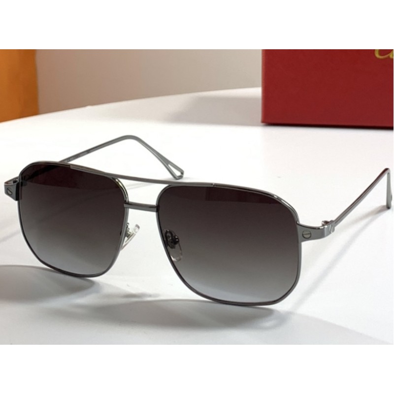 Cartier CT0297S Sunglasses In Gunmetal Gradient Gr...