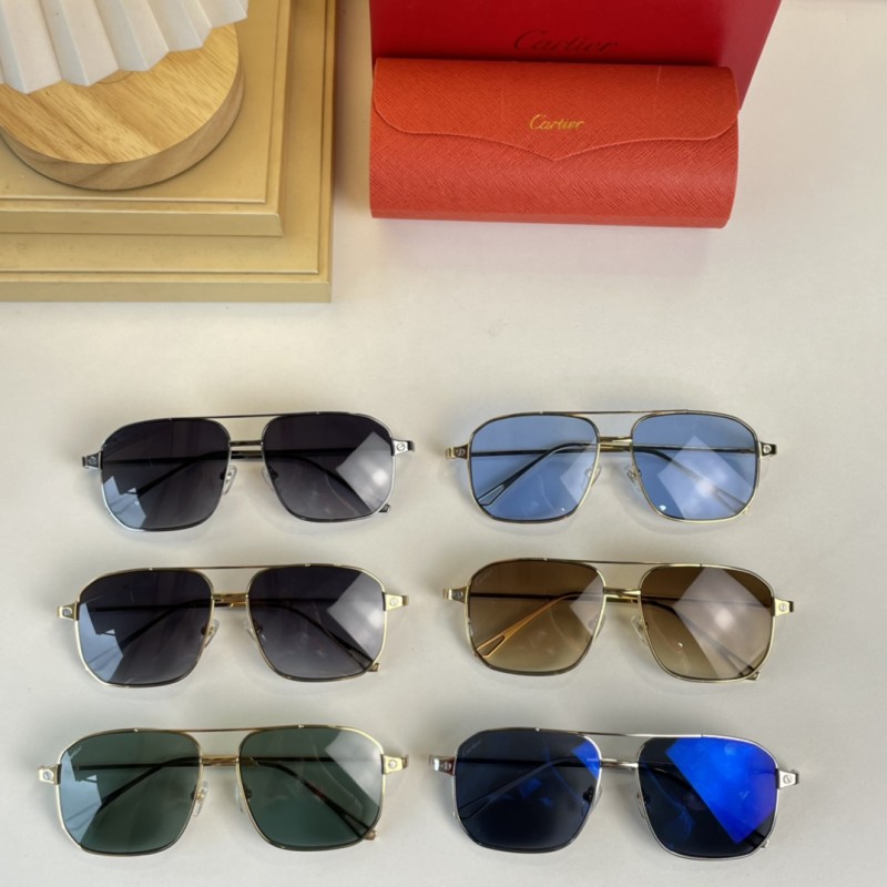 Cartier CT0297S Sunglasses In Metallic Light Blue