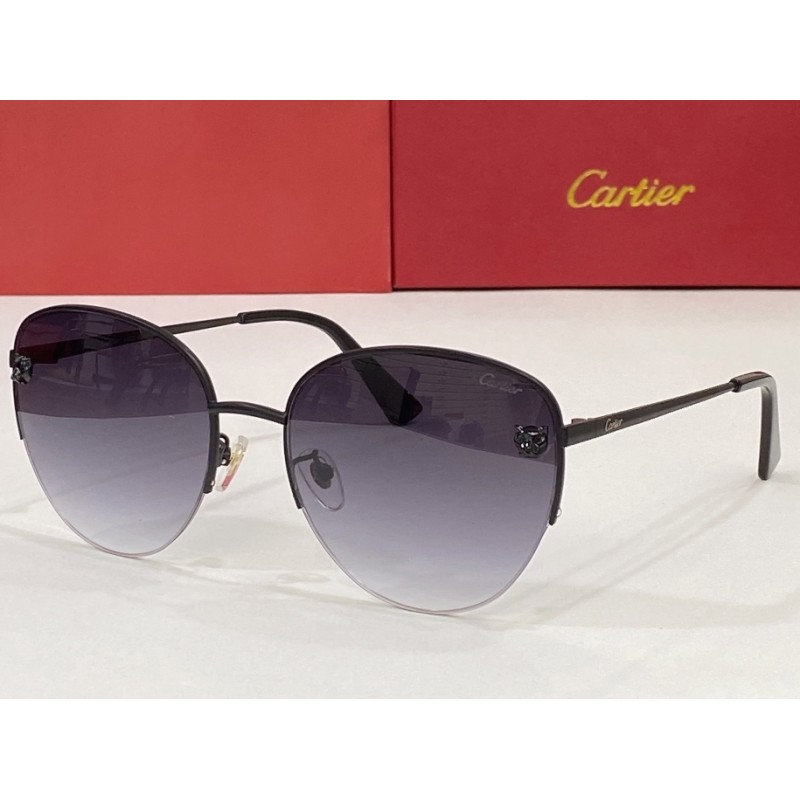 Cartier CT0301S Sunglasses In Black Gradient Gray