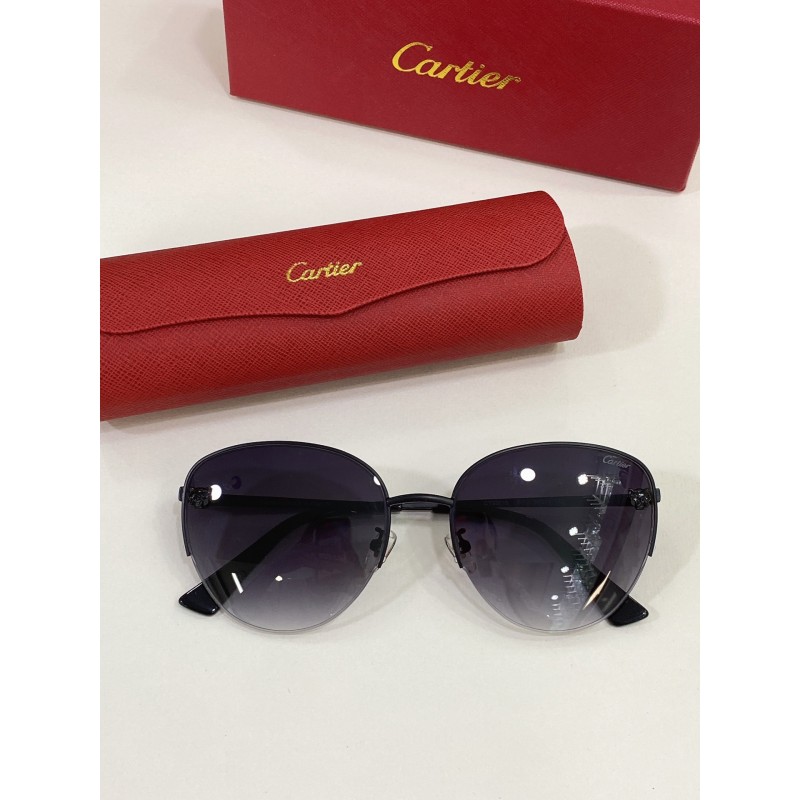 Cartier CT0301S Sunglasses In Black Gradient Gray