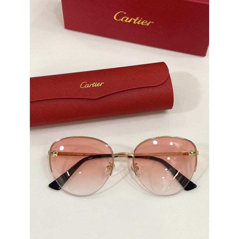 Cartier CT0301S Sunglasses In Gold Gradient Pink