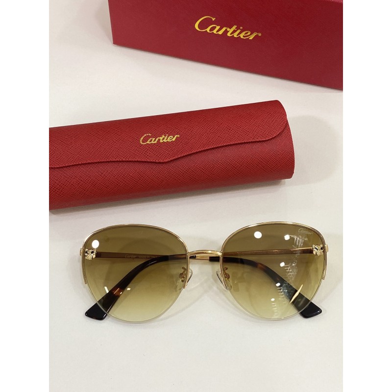 Cartier CT0301S Sunglasses In Gold Gradient Tan
