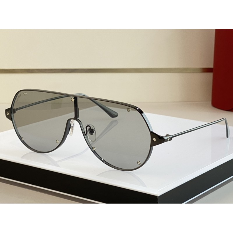 Cartier CT0324S Sunglasses In Black Mercury Silver