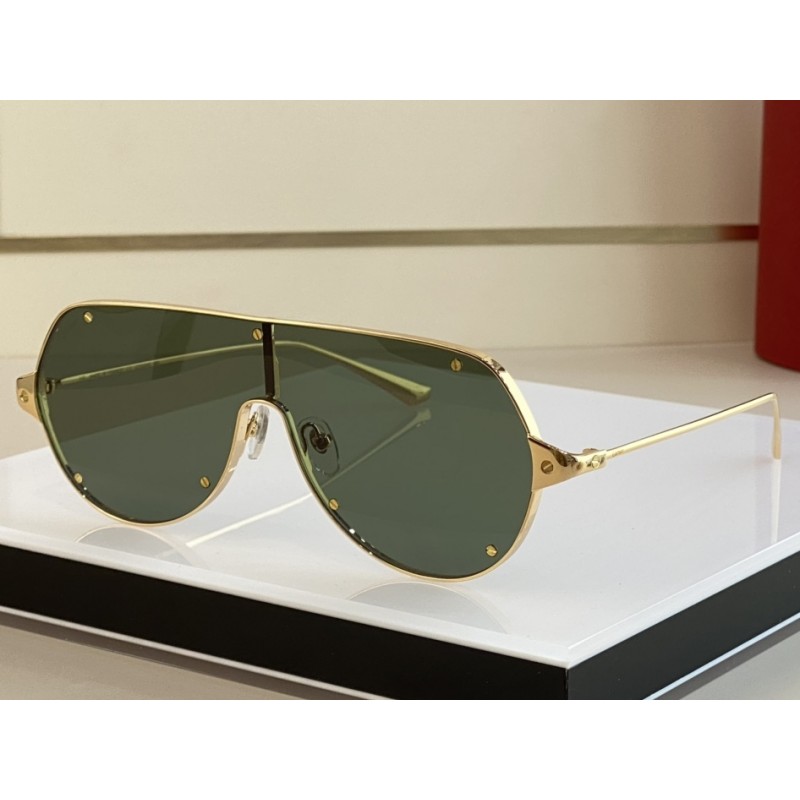 Cartier CT0324S Sunglasses In Gold Dark Green