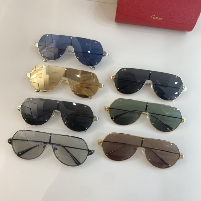 Cartier CT0324S Sunglasses In Gold Dark Green