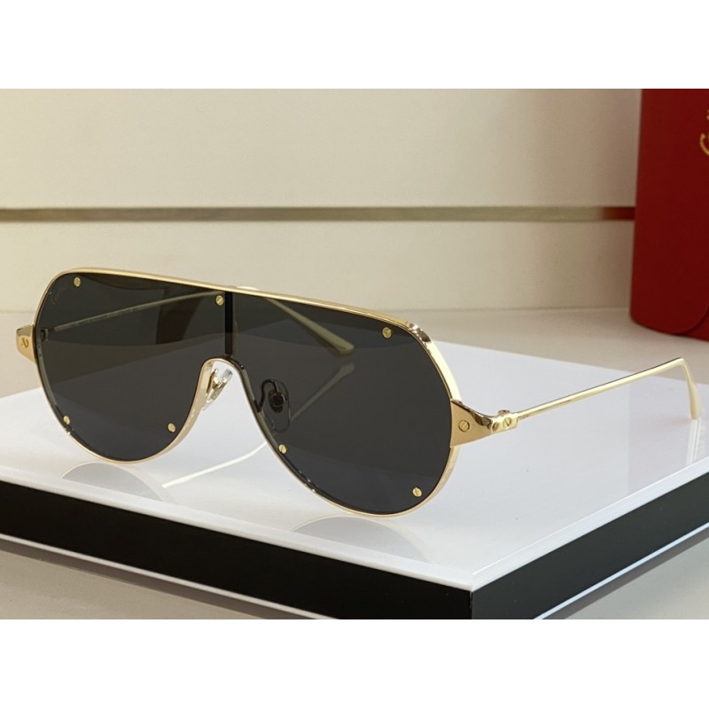 Cartier CT0324S Sunglasses In Gold Gray