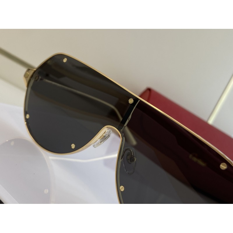 Cartier CT0324S Sunglasses In Gold Gray