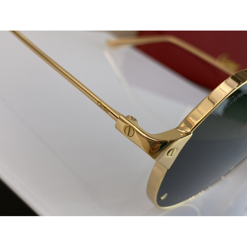 Cartier CT0324S Sunglasses In Gold Gray
