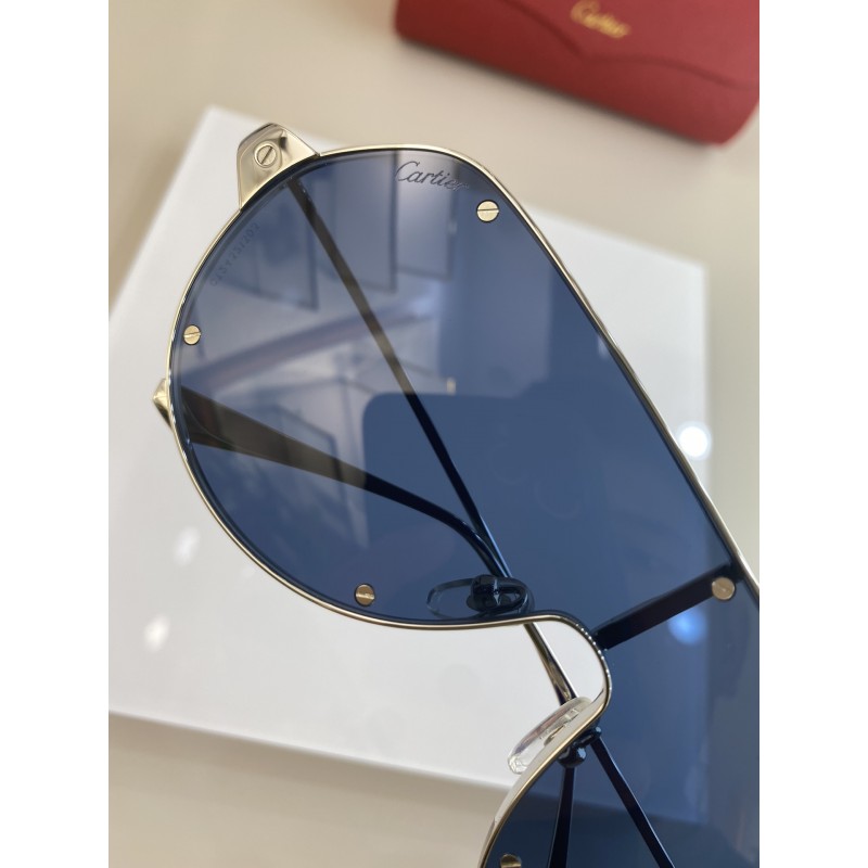 Cartier CT0324S Sunglasses In Silver Blue