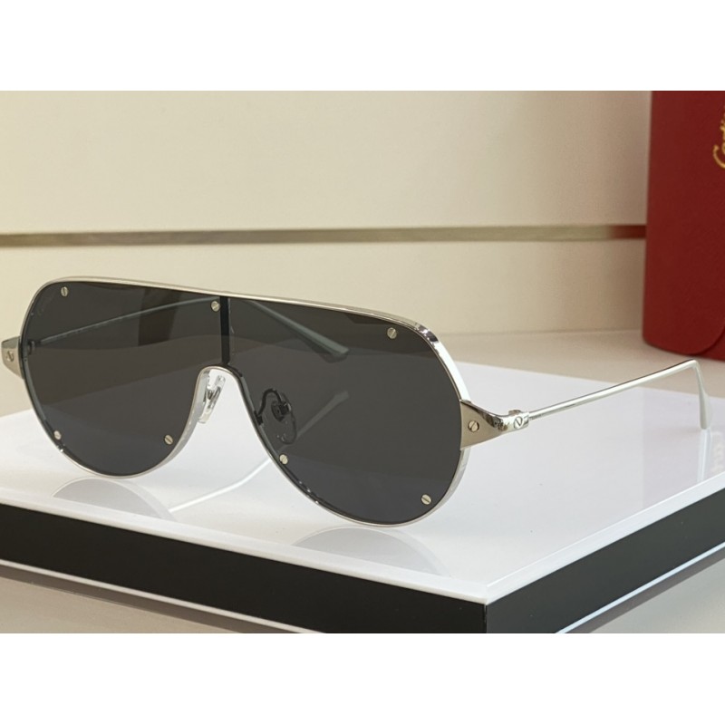 Cartier CT0324S Sunglasses In Silver Gray